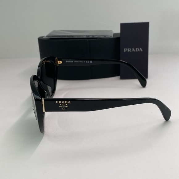 New Prada PR 16XS Women's Irregular Sunglasses, Black - Picture 4 of 12